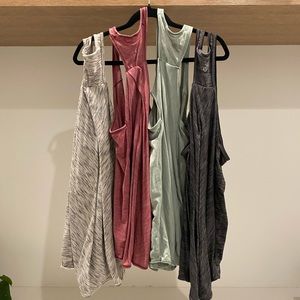 4 pack of Lululemon Essential Tank tops